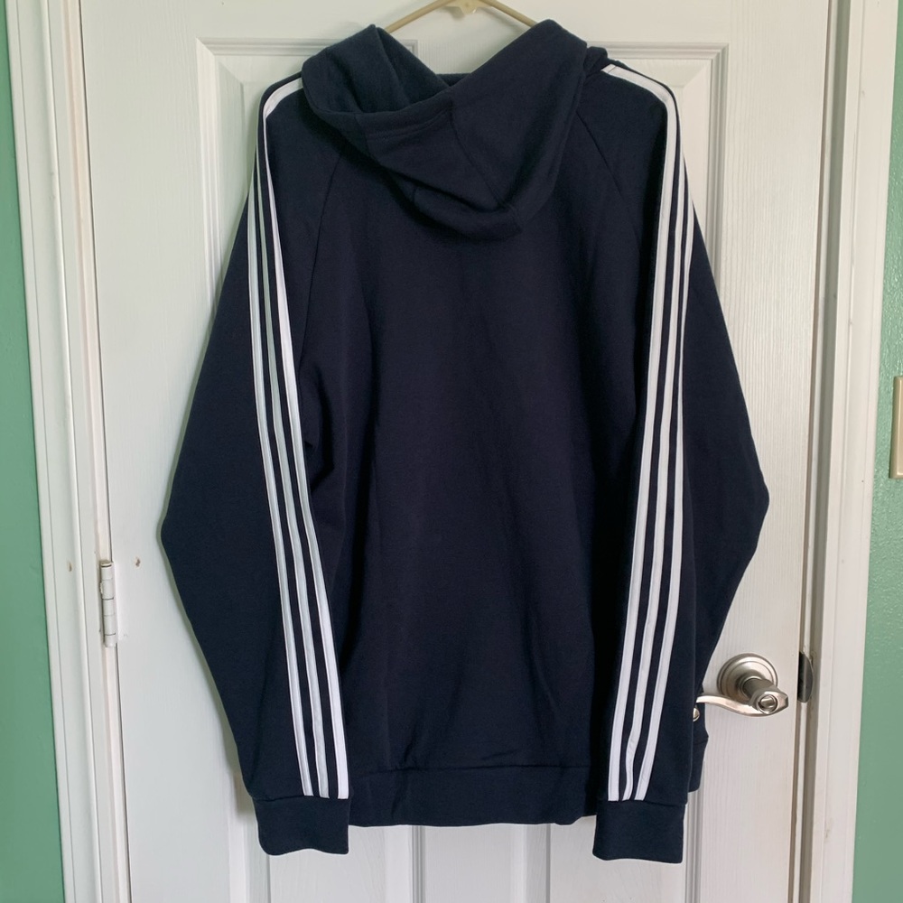 Adidas Men’s Legend Ink Navy Fleece Hoodie, New - Picture 2 of 5